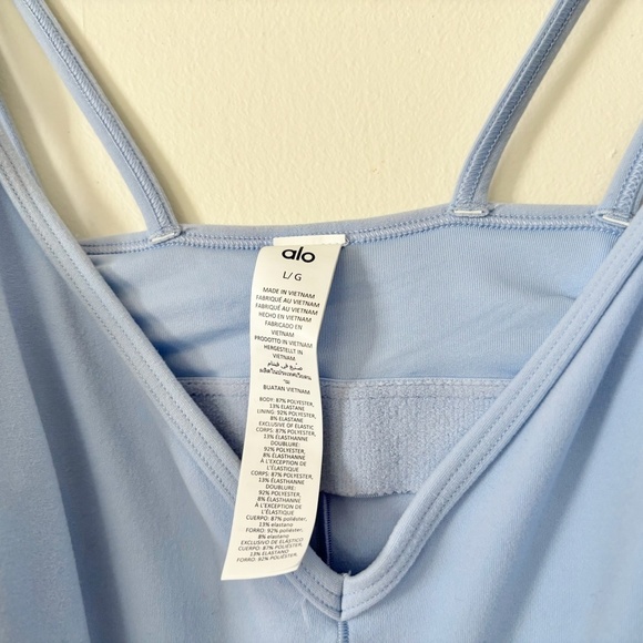 Alo Alosoft Suns Out Onesie, Seashell Blue - Picture 4 of 5